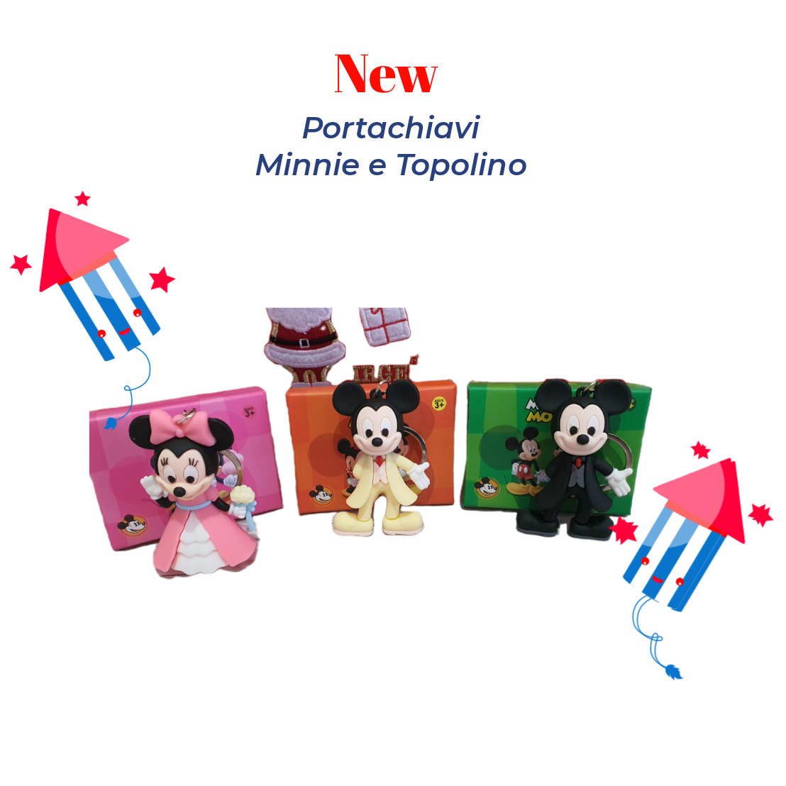 Portachiavi Minnie e Topolino