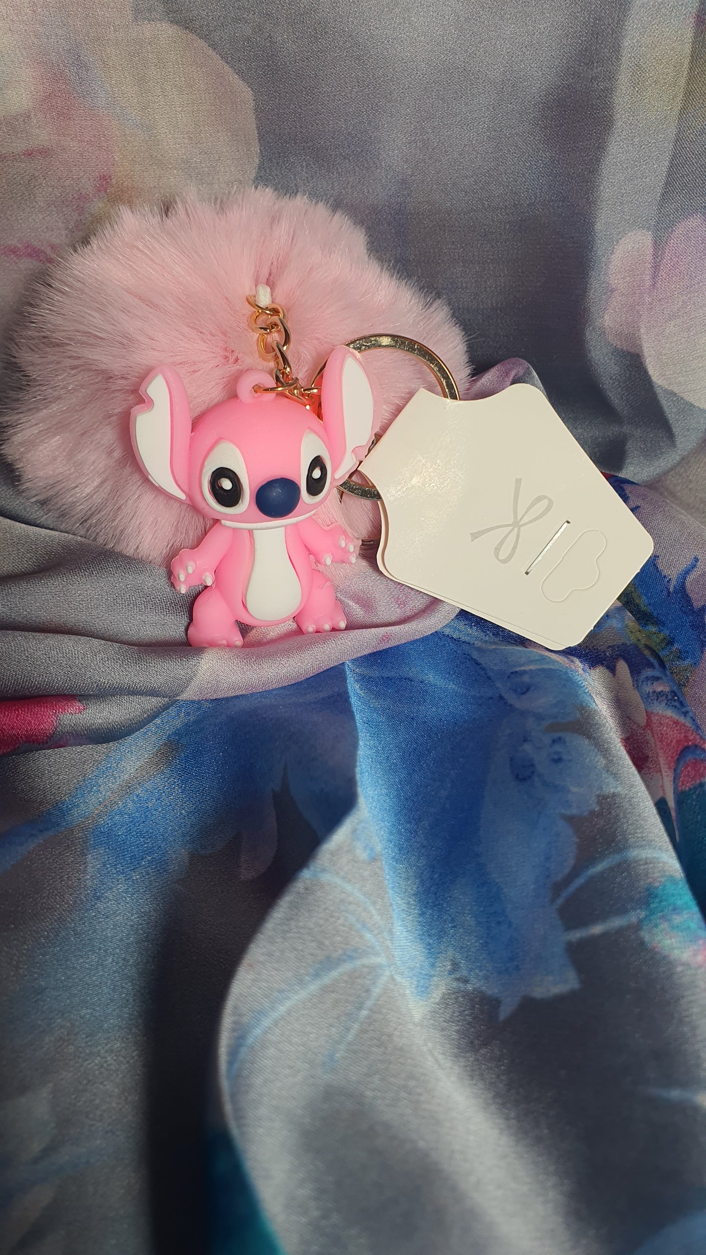 Portachiavi Angel con ponpon vari colori