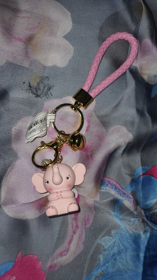 Portachiavi elefantino rosa