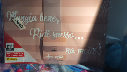 Tovagliettta +sottobicchiere