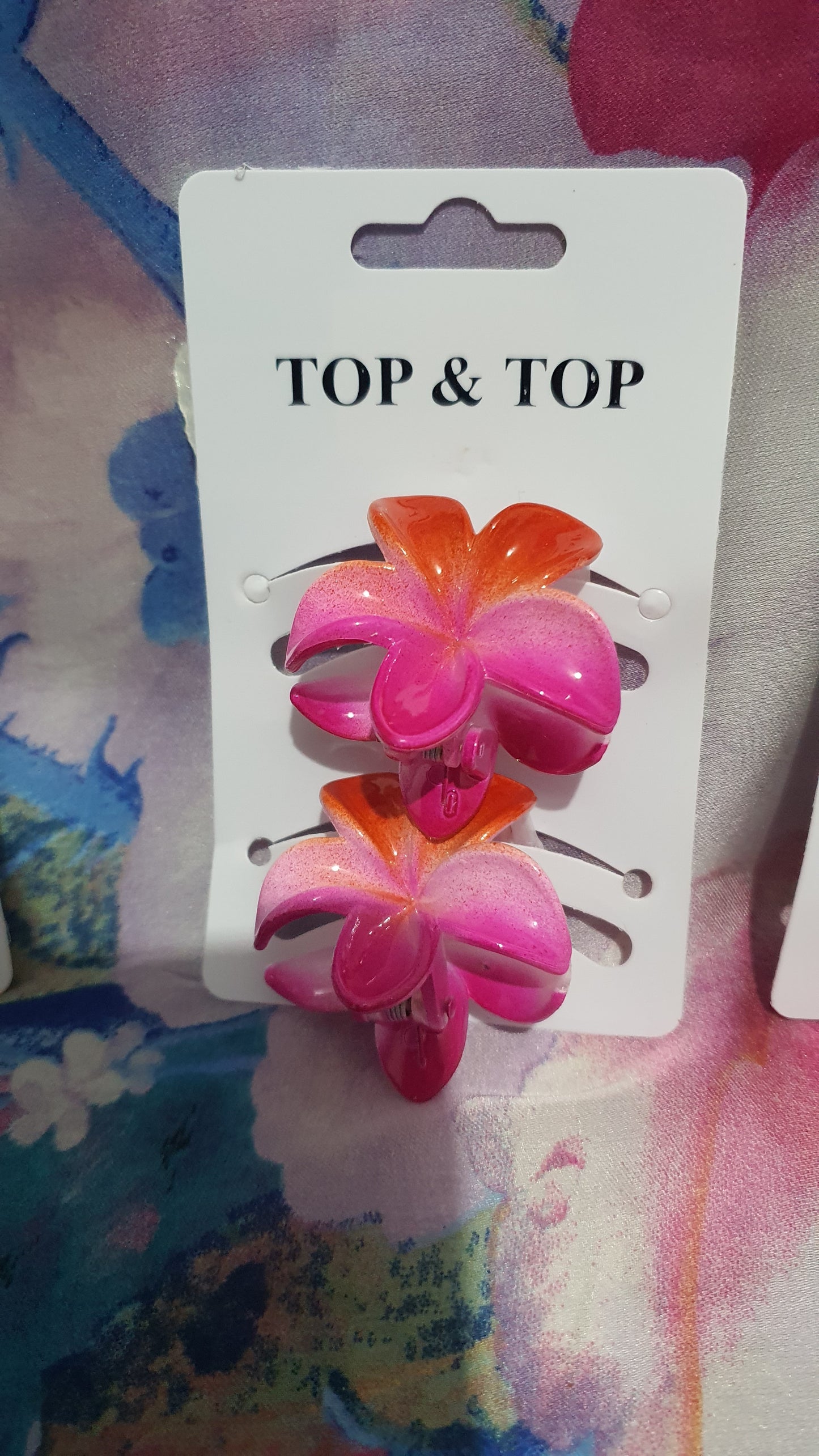 2 mollettine capelli a fiore