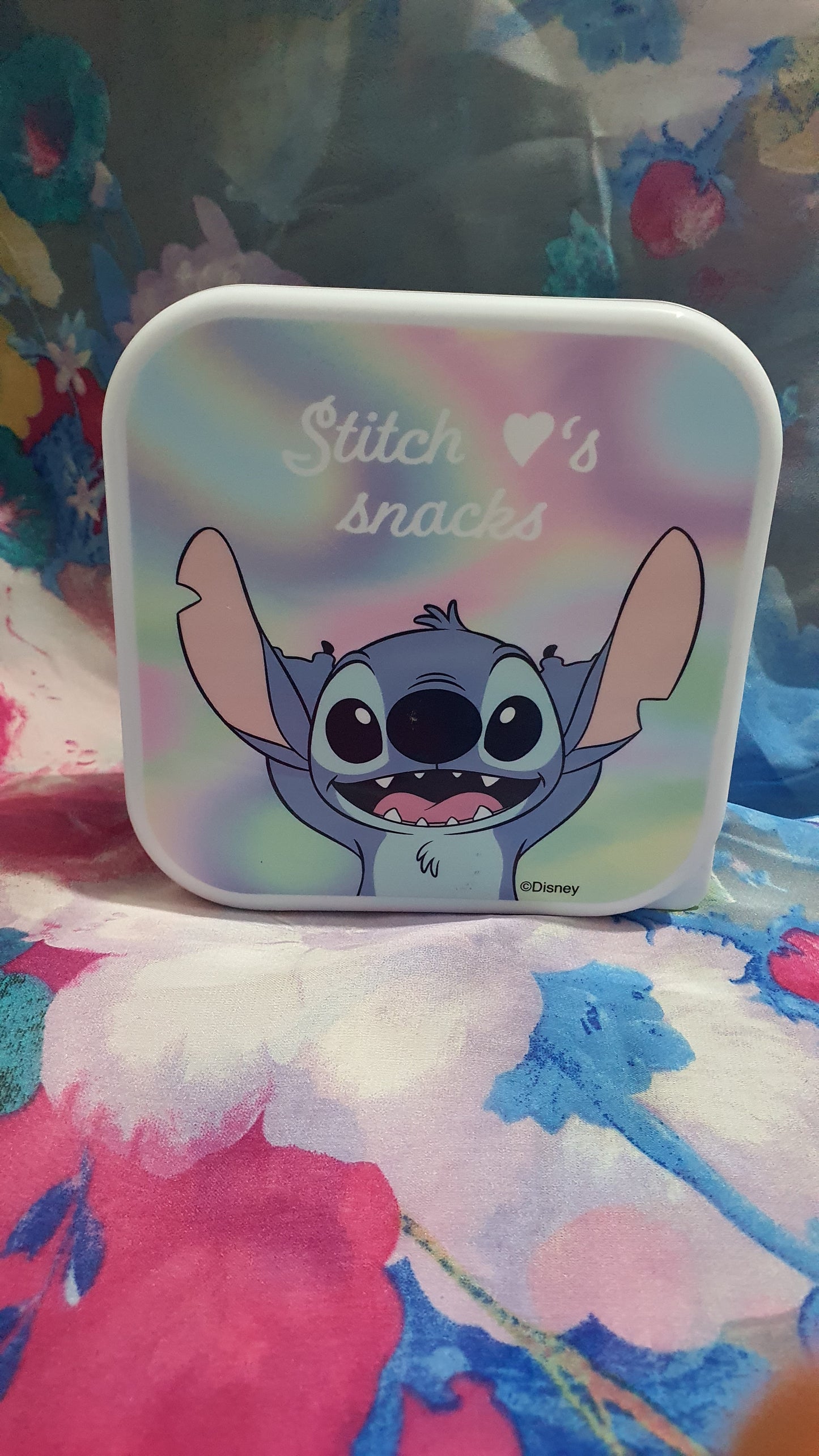 Tris portamangiare di stitch
