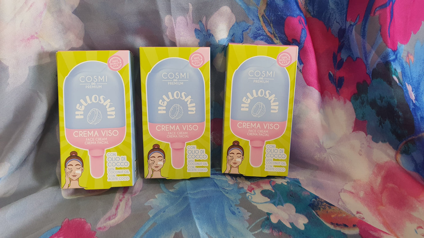 Crema viso con olio di cocco