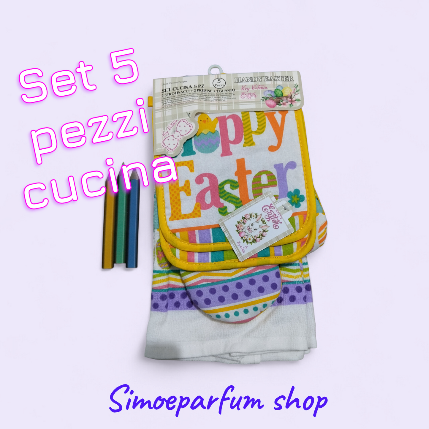 Set 5 pezzi cucina