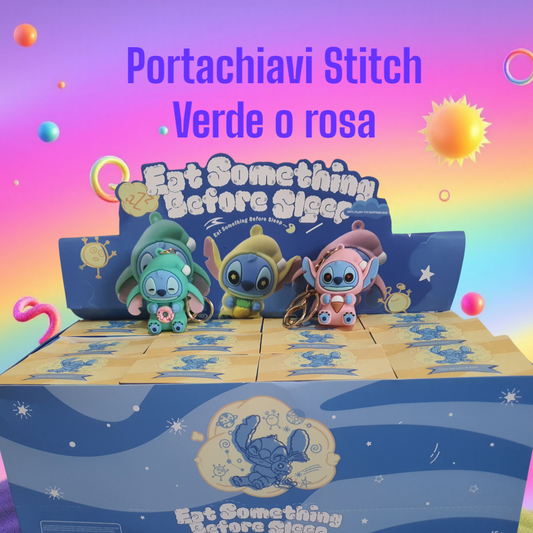 Portachiavi  di Stitch rosa o verde