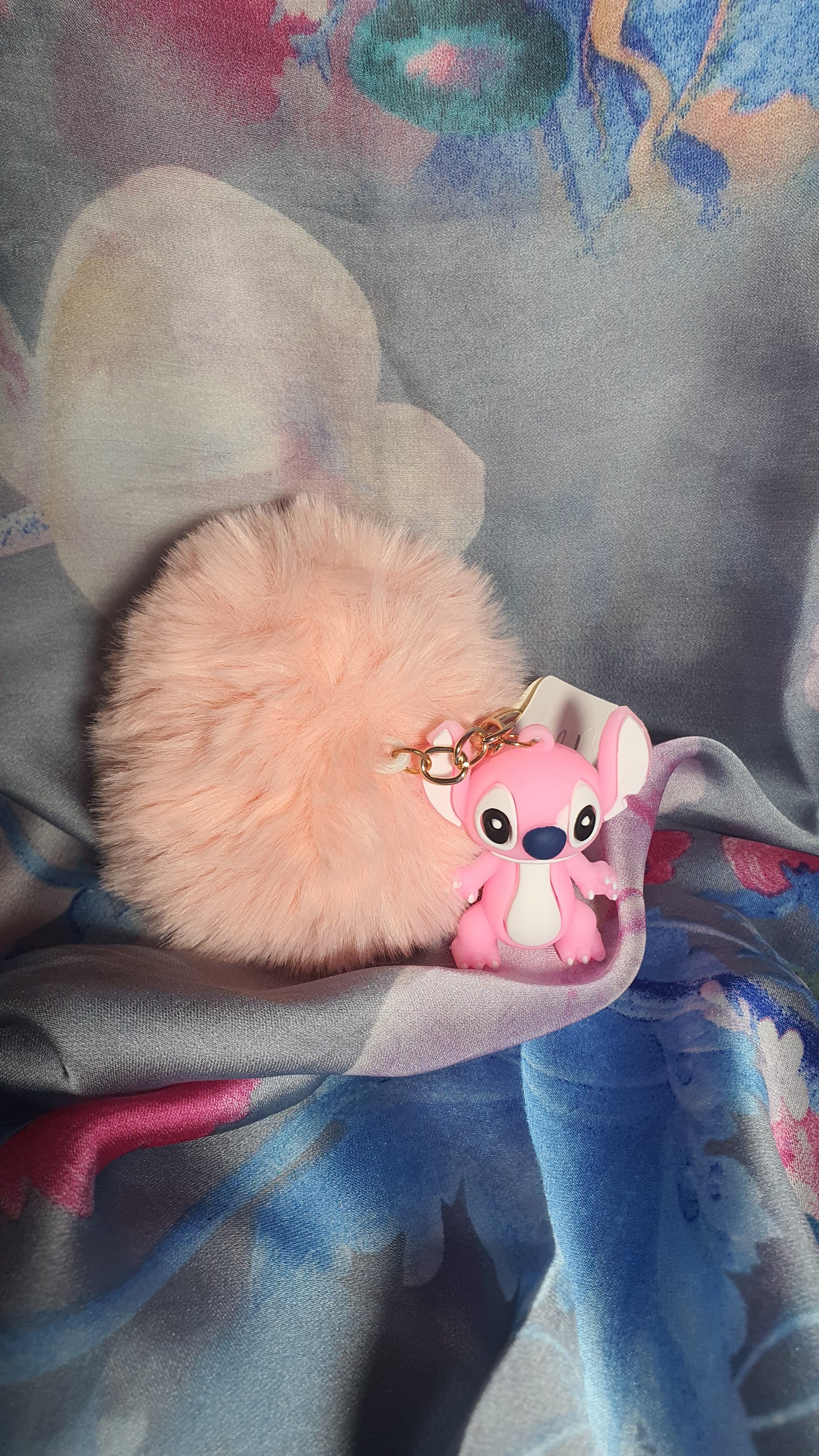 Portachiavi Angel con ponpon vari colori