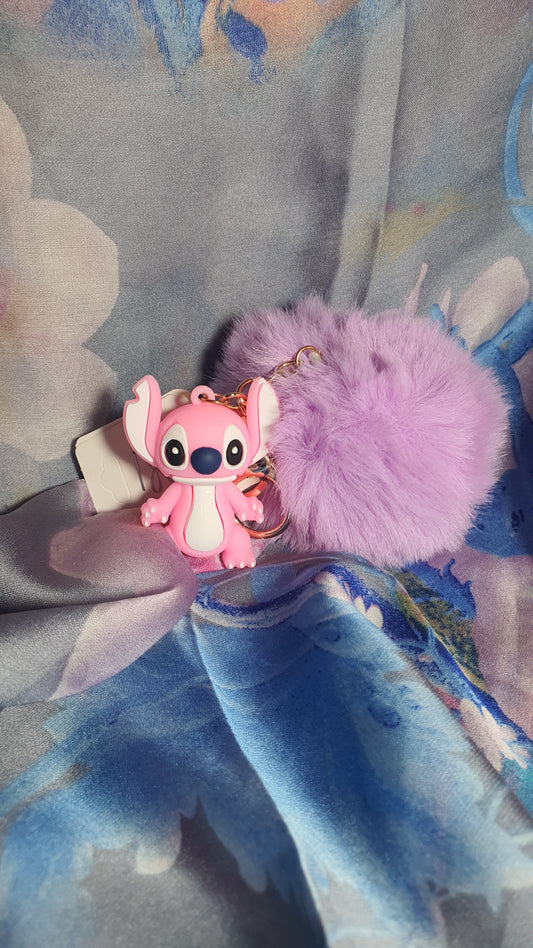 Portachiavi Angel con ponpon vari colori