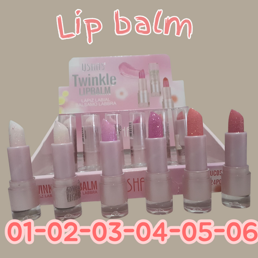 Lip balm glitterato in 6 colori
