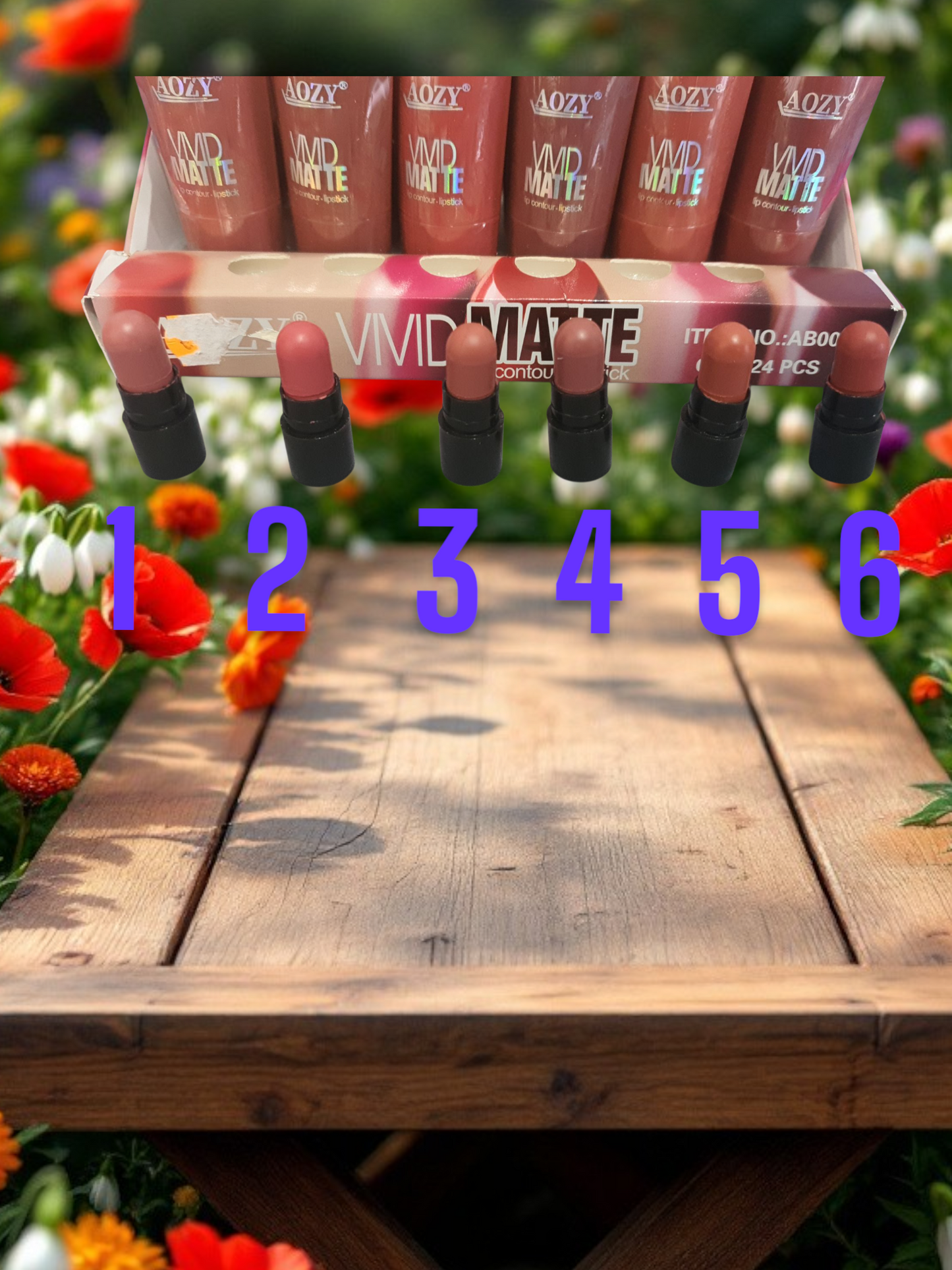 Lip contour + lip stick