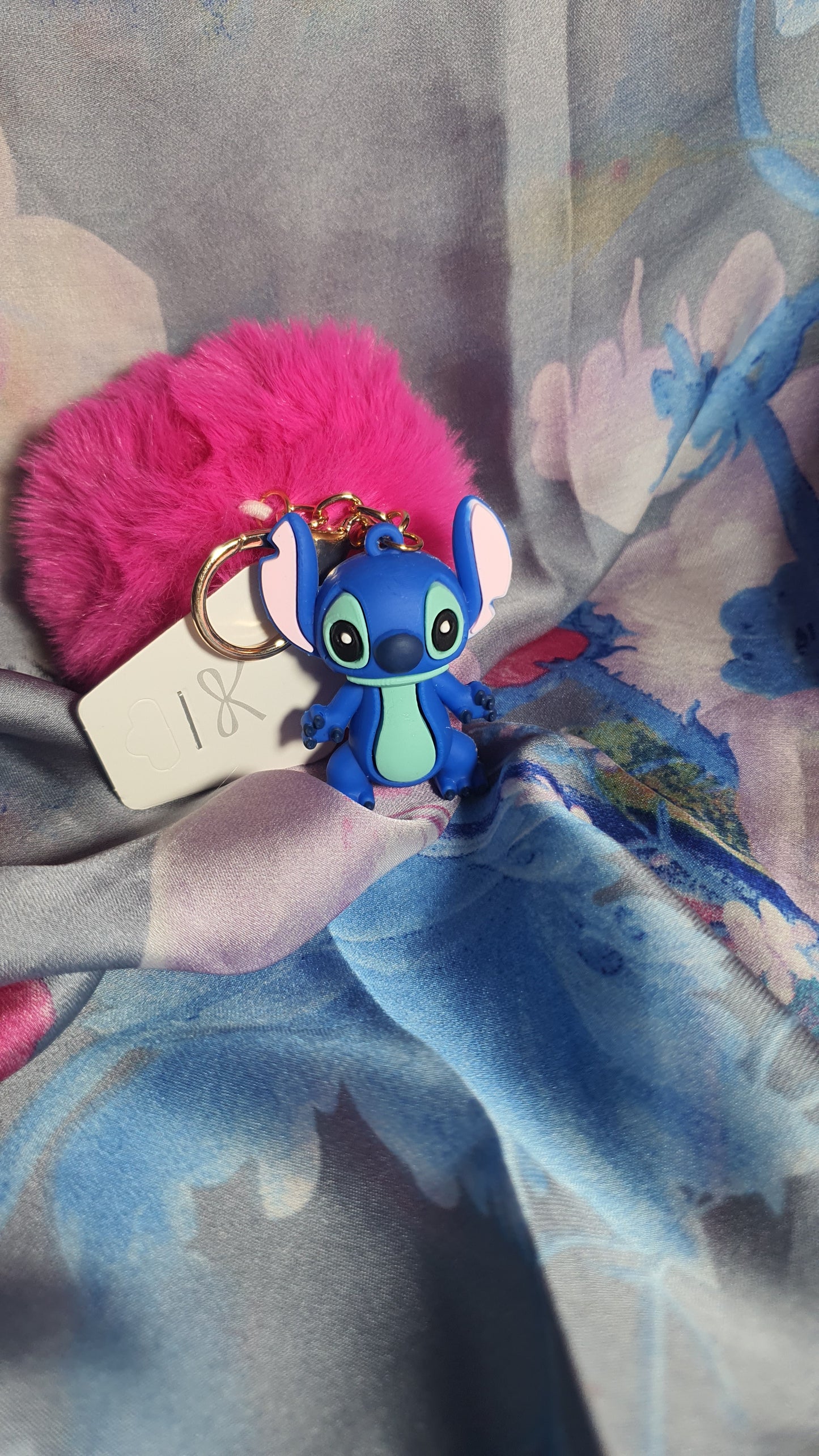 Portachiavi di Stitch con ponpon